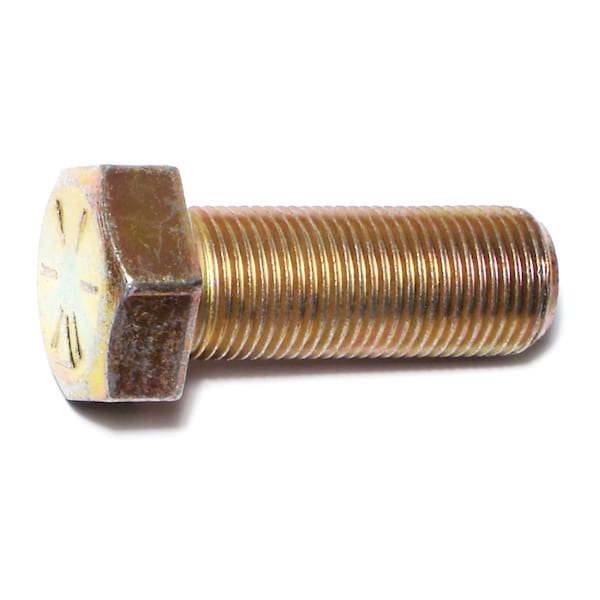 Midwest Fastener Grade 8, 3/8"-16 Hex Head Cap Screw, Zinc Yellow Steel, 2 in L, 2 PK 71262 - main